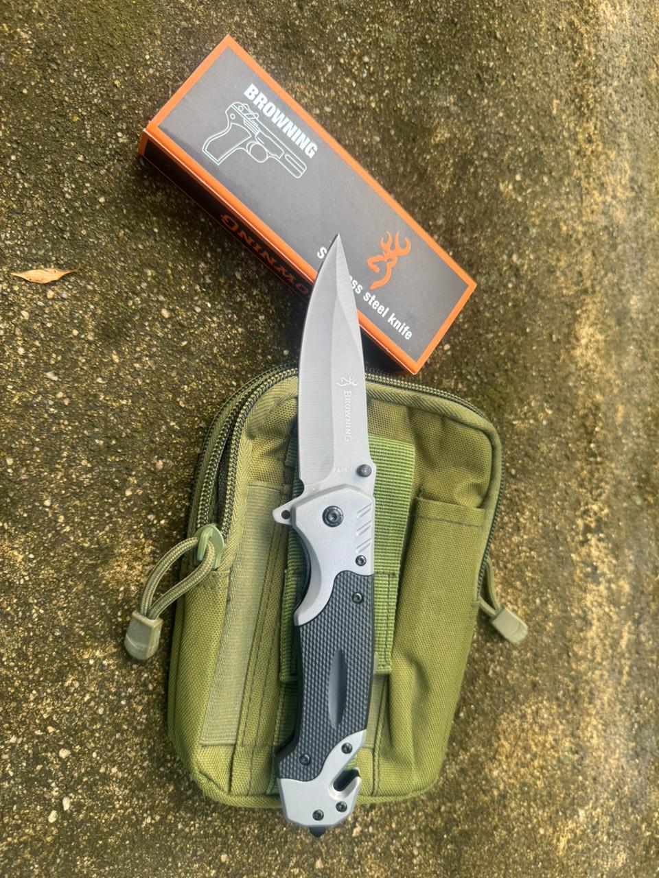 Browning Tactical Folding Knife – Sharp Stainless Steel Blade for Hunting, Camping, Adventure & Outdoor EDC