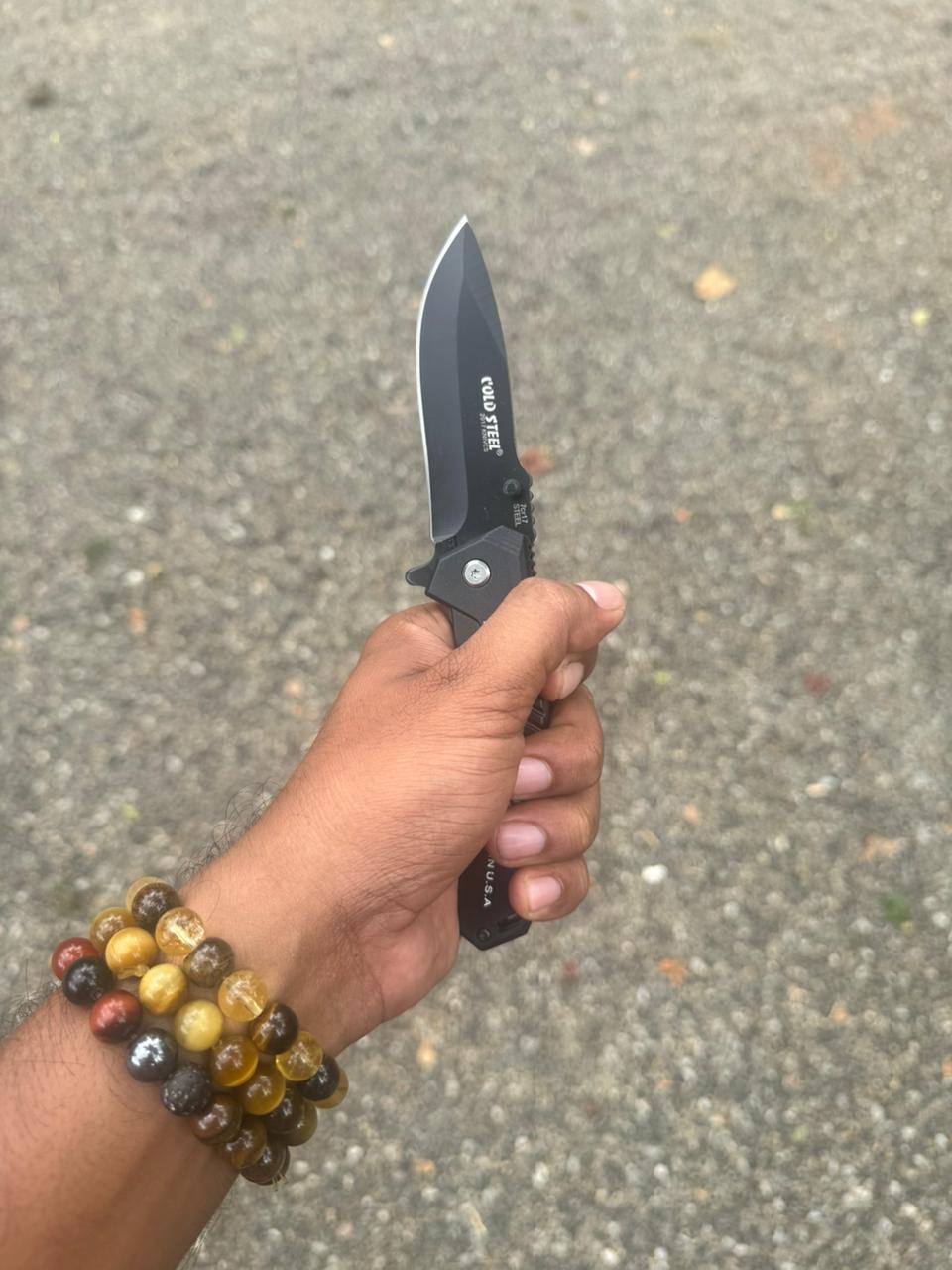 Black Sable Tactical Folding Knife – Sharp Stainless Steel Blade for Camping, Adventure & Outdoor EDC Tool