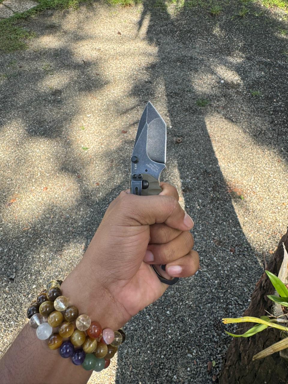 KERSHAW Tactical Folding Knife – Sharp Stainless Steel Sand wash Blade for Camping, Adventure & Outdoor EDC Tool