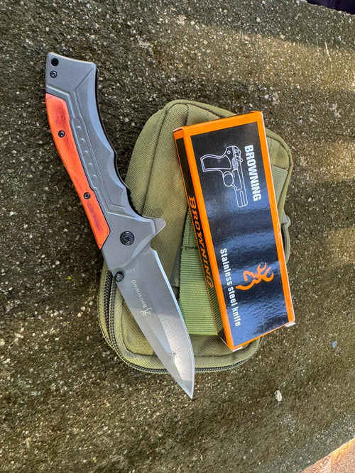 Browning Tactical Folding Knife – Sharp Stainless Steel Blade for Camping, Adventure & Outdoor EDC Tool