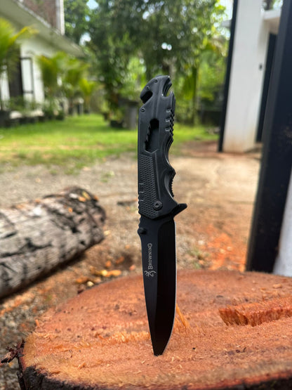 Browning F-18 Black Outdoor Folding Utility Tool – Stainless Steel Camping Gear Adventure EDC