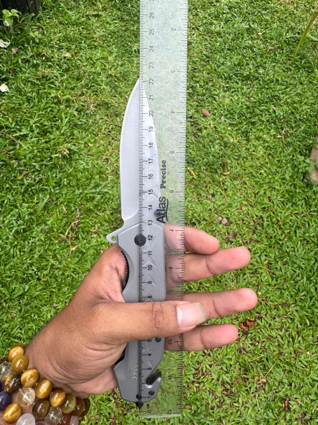 Browning Tactical Folding Knife – Full Silver color Sharp Stainless Steel Blade for Camping, Adventure & Outdoor EDC