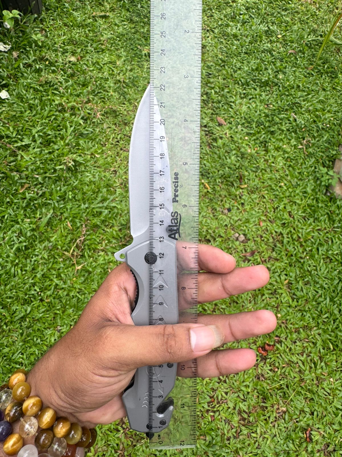 Browning Tactical Folding Knife – Full Silver color Sharp Stainless Steel Blade for Camping, Adventure & Outdoor EDC