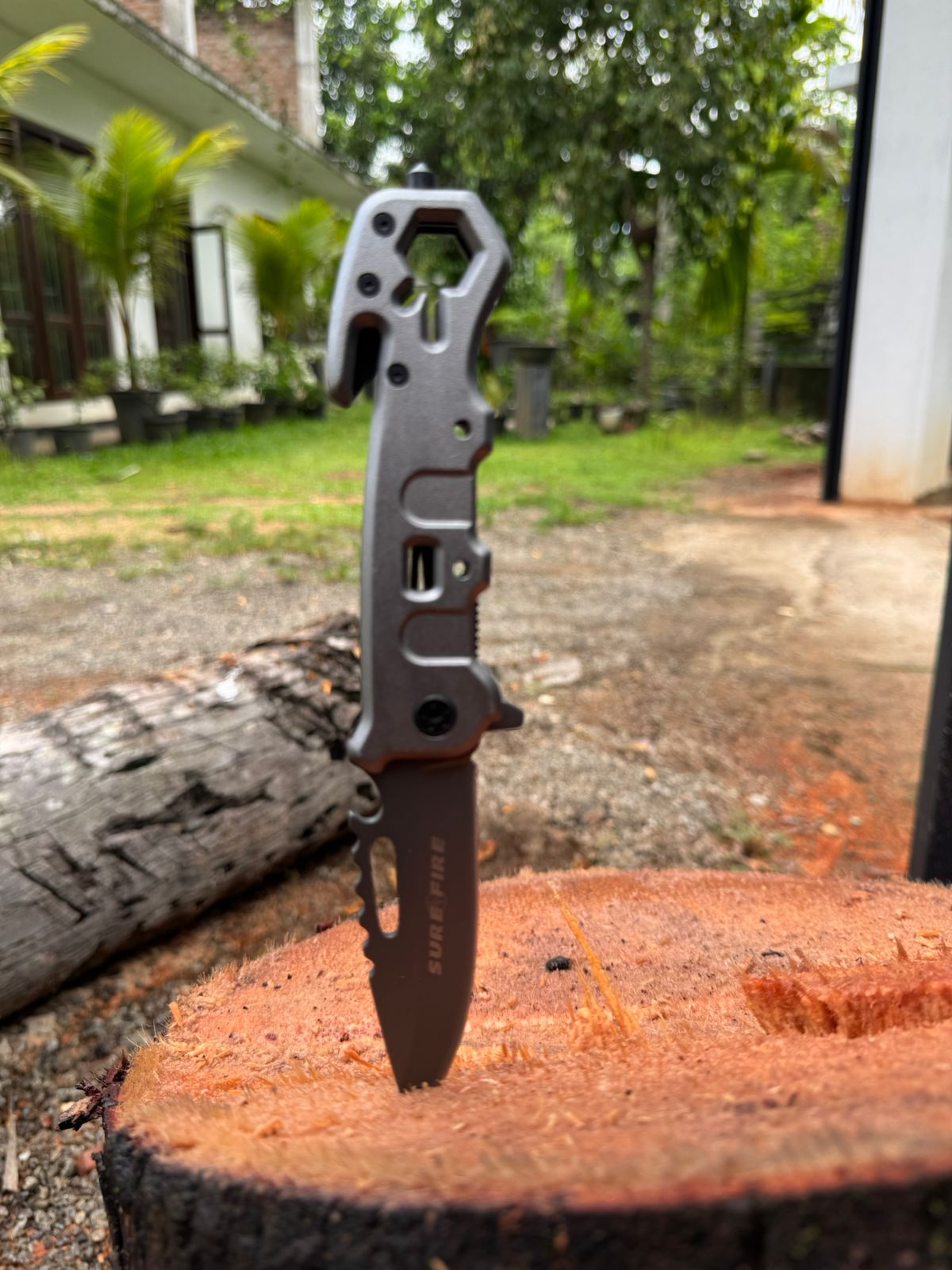SURE FIRE Tactical Folding Knife – Silver Sharp Stainless Steel Blade for Camping, Adventure & Outdoor EDC