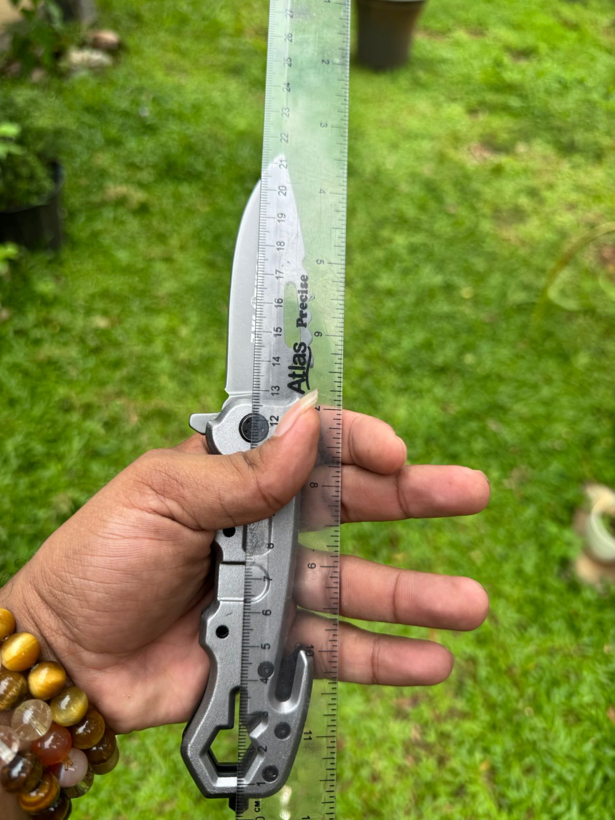 SURE FIRE Tactical Folding Knife – Silver Sharp Stainless Steel Blade for Camping, Adventure & Outdoor EDC