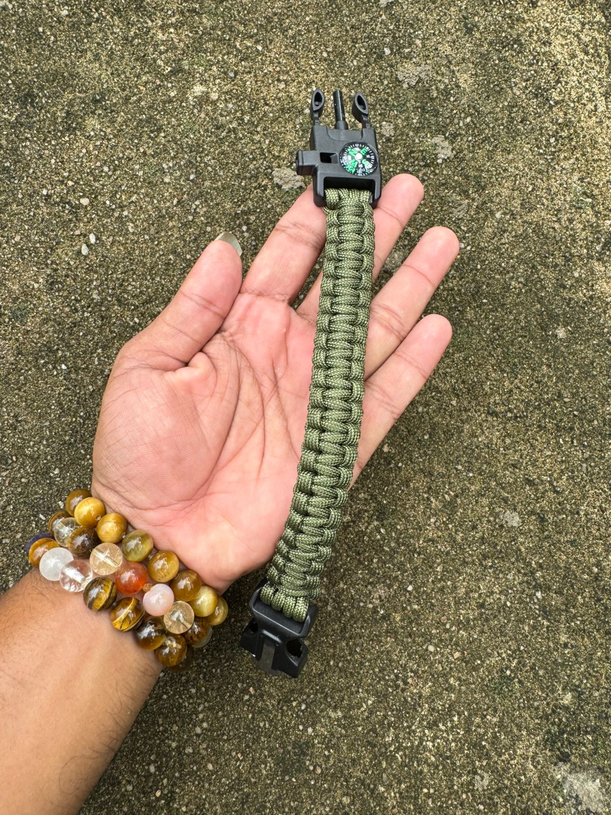 Tactical Wrist Band- Army Green Color Outdoor Camping Climbing Sport Parachute Cord Survival Bracelet